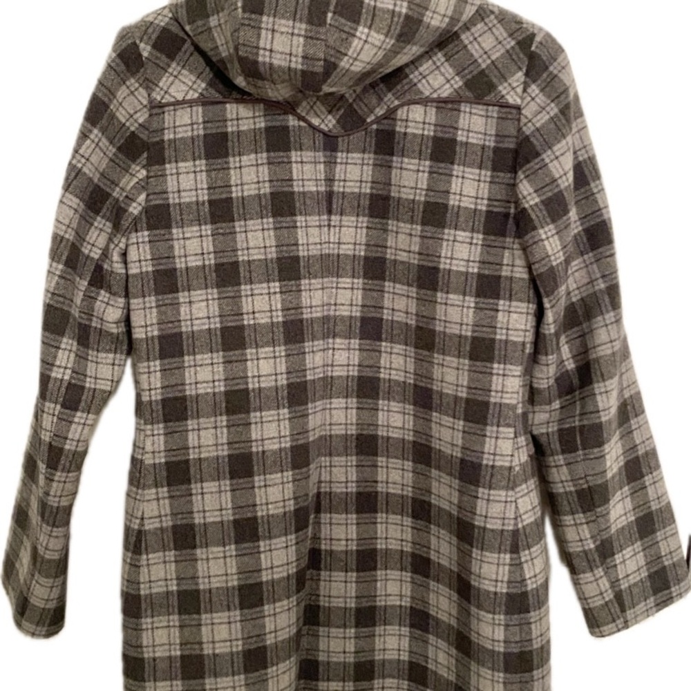 Soia & Kyo Plaid Winter Coat with Fur Trim - Picture 3 of 8